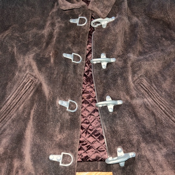 80’s Vintage Jacket   Dark Brown Suede  Small - Picture 10 of 12